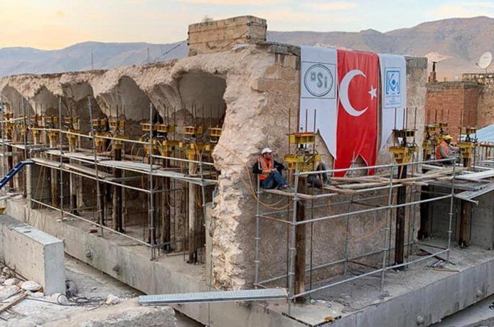 Er-Rızk Camii'nin taşınması işlemleri sürüyor