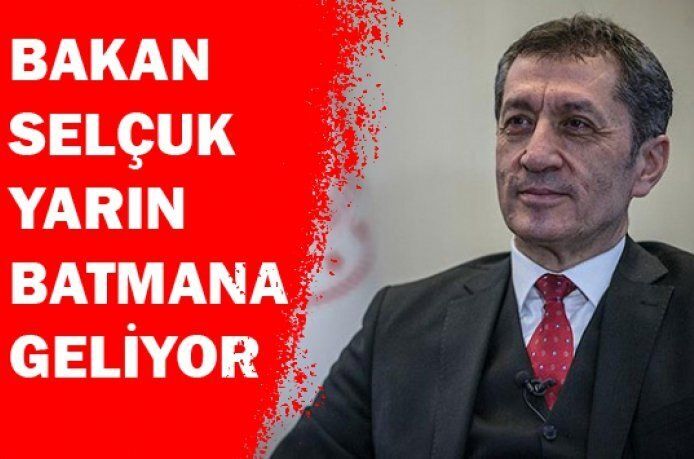 Milli eğitim bakanı batmana geliyor