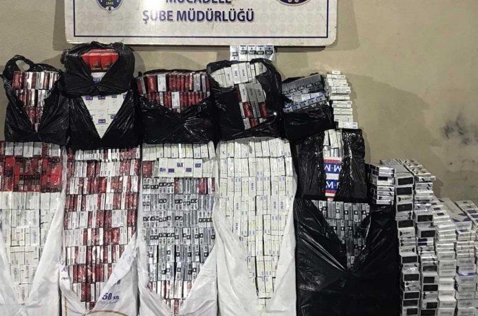 Binlerce paket kaçak sigara ele geçirildi