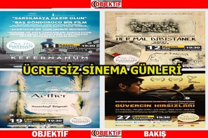 Belediyeden ücretsiz sinema gösterimi