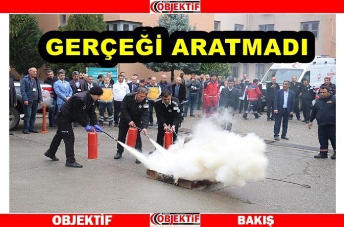 Hastanede yangın tatbikatı