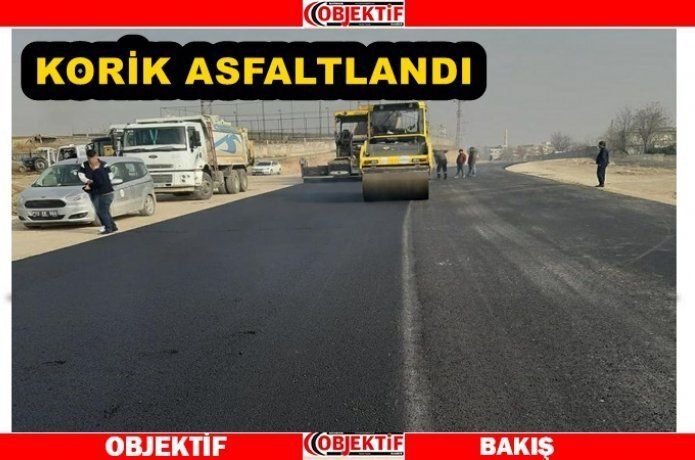 Korik Caddesine 1000 ton asfalt serildi