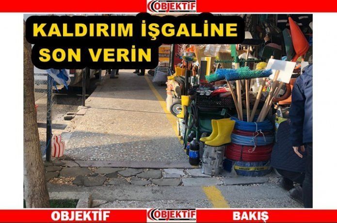 Kaldırım işgaline karşı sarı çizgi önlemi