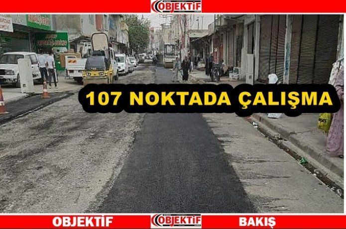 Bozuk asfalt yamalanıyor
