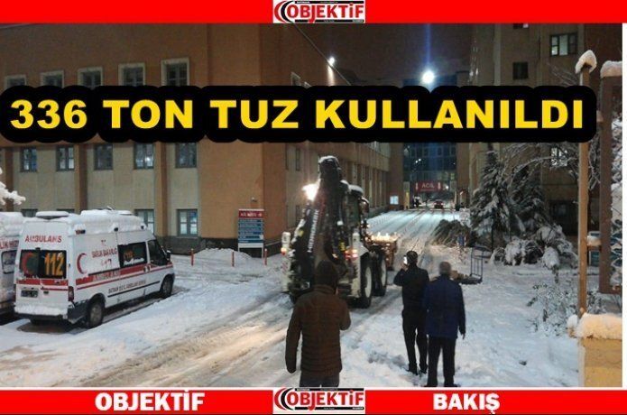 Belediye kar temizleme çalışmalarında 336 ton tuz kullandı