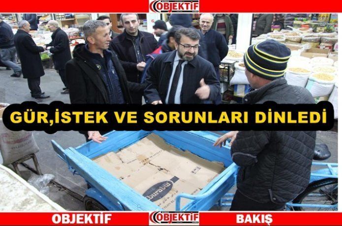 Gür, esnaf ziyaretinde