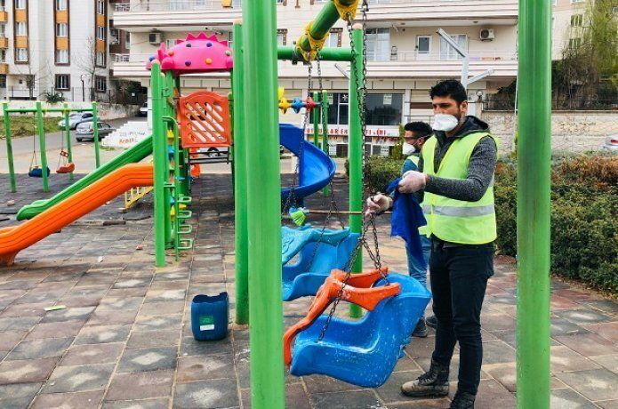 Belediyeden dezenfekte çalışması