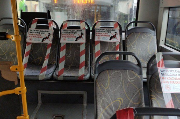 Toplu ulaşımda sosyal mesafe uygulaması