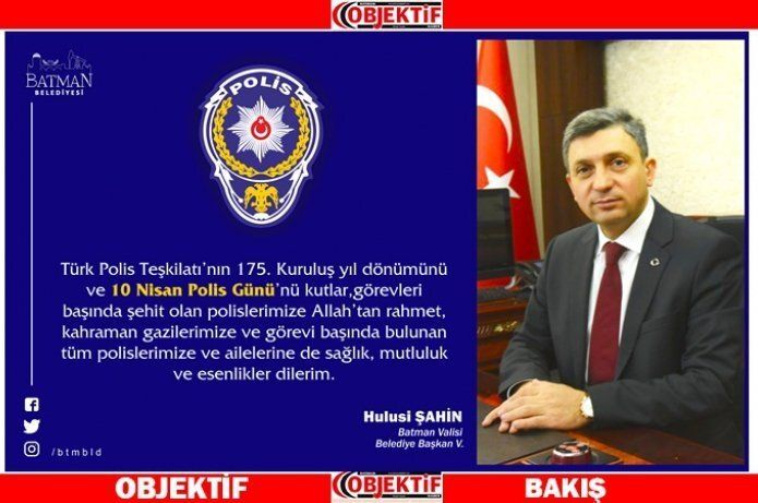 Vali Hulusi Şahin'den "polis günü" mesajı