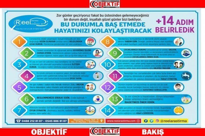 Reel Araştırmadan 14 önemli uyarı !
