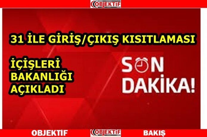Seyahat kısıtlaması açıklaması