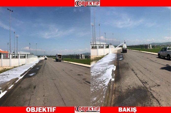 Yeni stad yolu temizlendi
