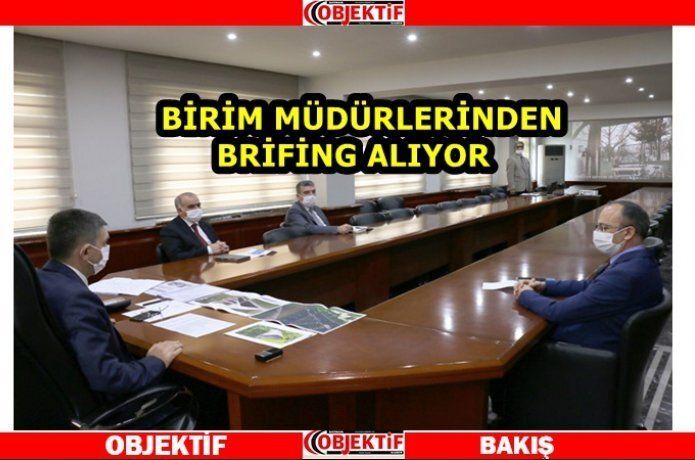 Vali Şahin brifing aldı