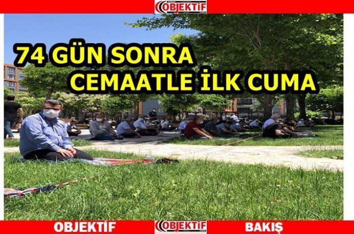 Cemaatle Cuma namazı avlularda kılındı