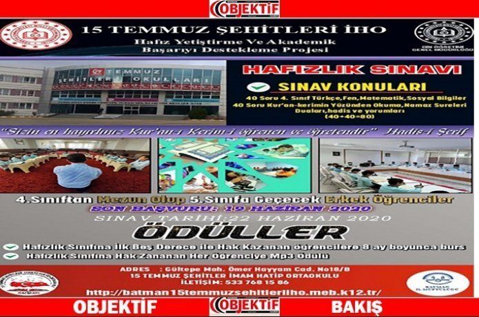 Hafızlık seviye belirleme ve öğrenci alım başvuruları başladı