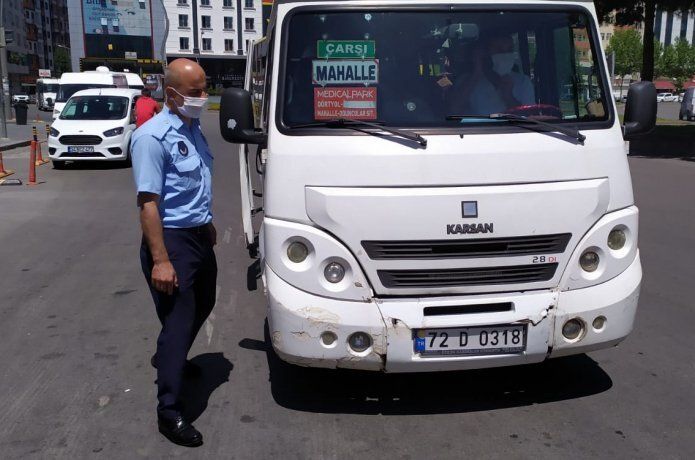 Şehir içi minibüsleri denetlendi