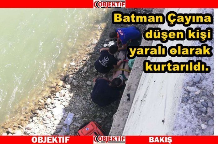 İstinat duvarından düşen adam kurtarıldı