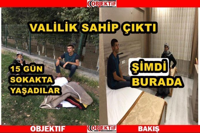 Sokaktaki aileye sahip çıkıldı