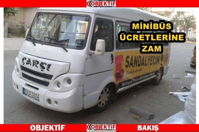 Minibüs ücretleri zamlandı
