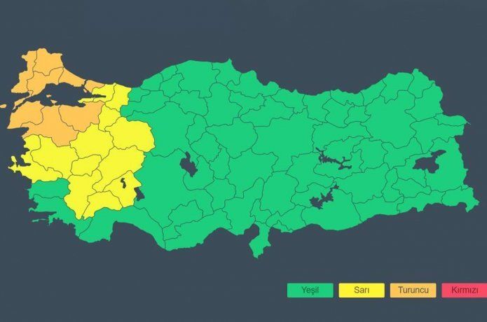 Meteoroloji'den 7 il için 'turuncu' uyarı