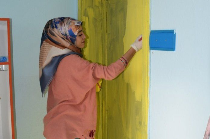 Koçaklar köyü ilkokulu boyama etkinliği