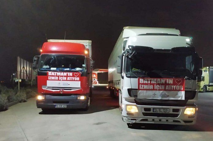 Batman’dan İzmir’e yardım eli