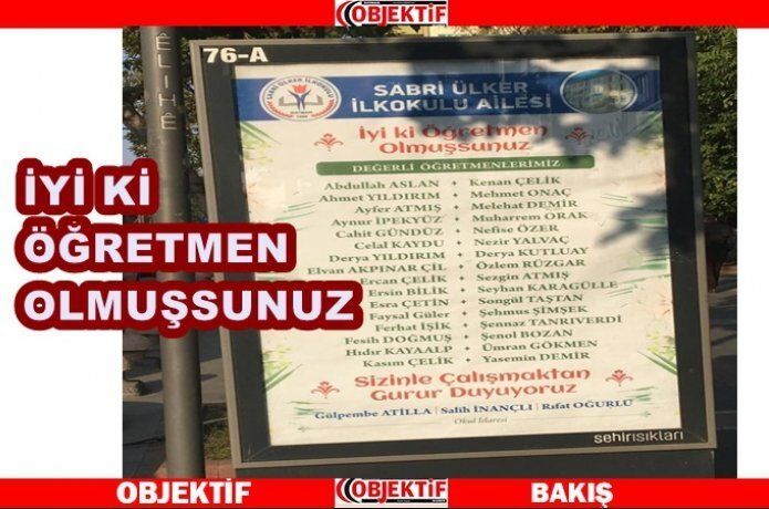 Öğretmenler günü reklamla kutlandı