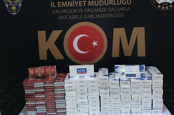 Araçta kaçak sigara ele geçirildi