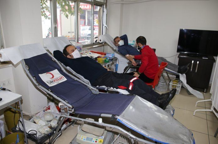 İtfaiye ekipleri kan bağışında bulundu