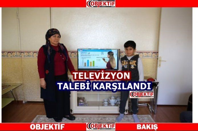 Oğlu için televizyon istedi belediye karşıladı
