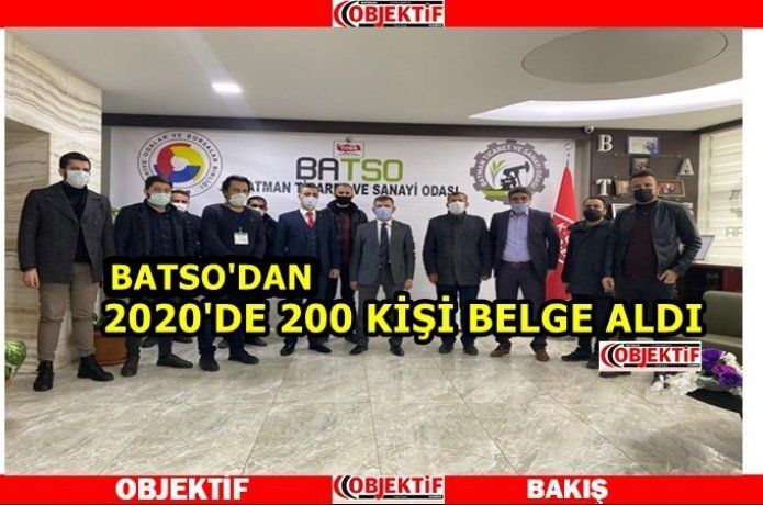 BATSO'dan 200 kişiye belge