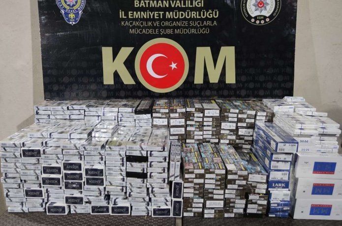 Çok sayıda kaçak sigara ele geçirildi