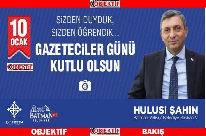 Vali Şahin 10 Ocak çalışan gazeteciler bayramını kutladı