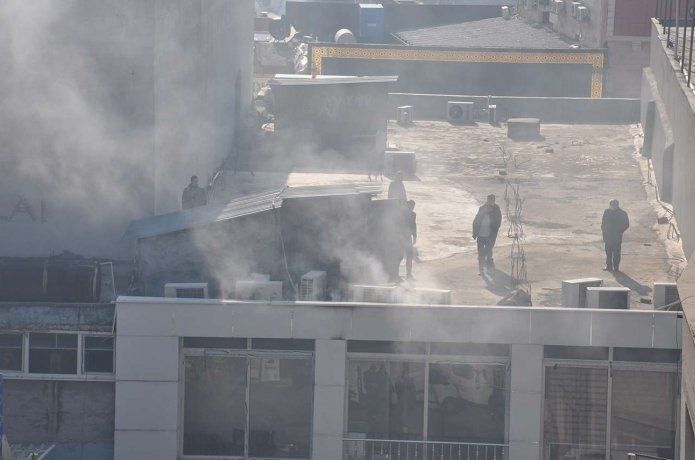 Klimadan çıkan yangın paniğe neden oldu