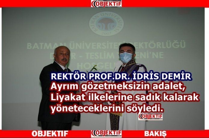 Batman Üniversitesi’nde devir teslim töreni