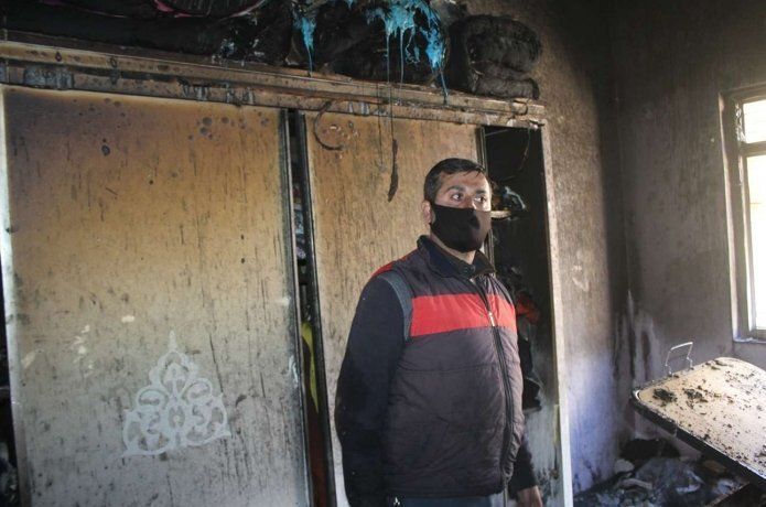Evde çıkan yangın maddi hasara neden oldu